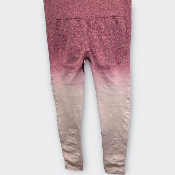 GYMSHARK Adapt Ombre Seamless Leggings Pink Beet S Athleisure Gym Rat Barbicore - Picture 7 of 10